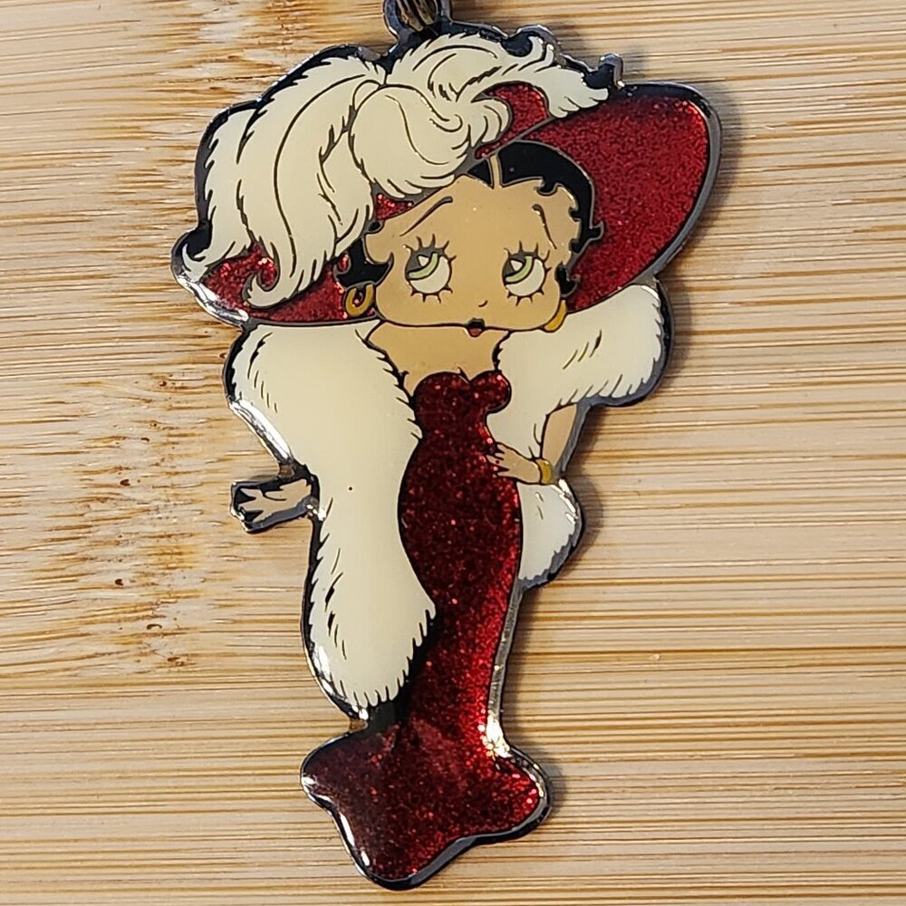 Betty Boop Vintage Mae West Keychain Rare Red White